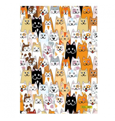 Notizbuch Fluffy Cat, A5, 96 Blatt, dotted