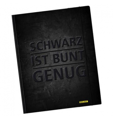 Sammelmappe schwarz ist bunt genug 10124/6, A4 schwarz ist bunt genug, Karton