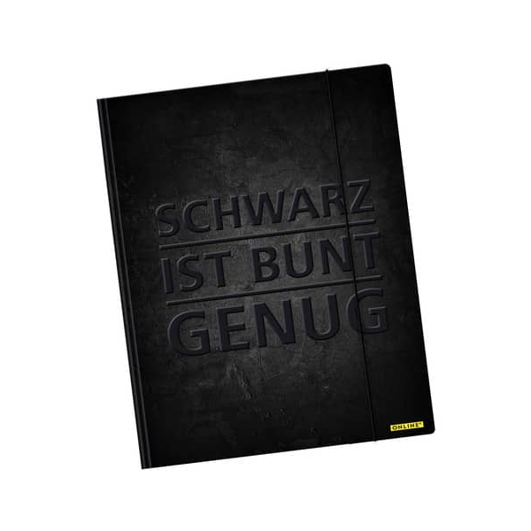 6 Stück Online Sammelmappe schwarz ist bunt genug 10125/6, A3 schwarz ist bunt genug, Karton 4014421101259 Online