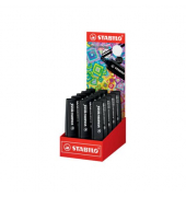 Textmarker STABILO BOSS ORIGINAL NatureCOLORS Display, 70/15-2-46, Display (15 #), schwarz, 2-5mm Keilspitze