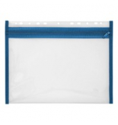 Dokumententasche VELOBAG 4354050, A4 quer, blau, Polypropylen (PP), Klettverschluss