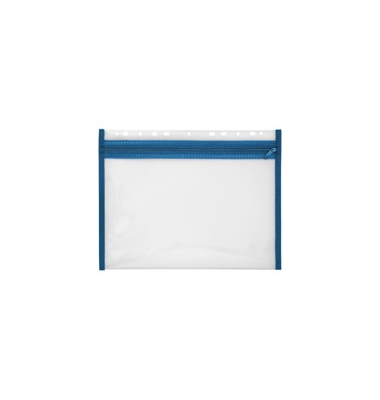Dokumententasche VELOBAG 4354050, Din A4 quer, blau, Polypropylen (PP), Klettverschluss
