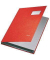 Unterschriftenmappe 5701-00-25, A4 10 F&auml;cher PP-kaschierter Graupappe (RC) rot + grau