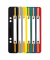 Heftstreifen kurz 3710-00-99, 3,5x15,8cm (BxH), Polypropylen mit Kunststoffdeckleiste, farbig sortiert