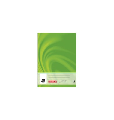 Schulheft 10-4442002 Premium Vivendi, Lineatur 20 / blanko, A4, 80g, grün, 32 Blatt / 64 Seiten
