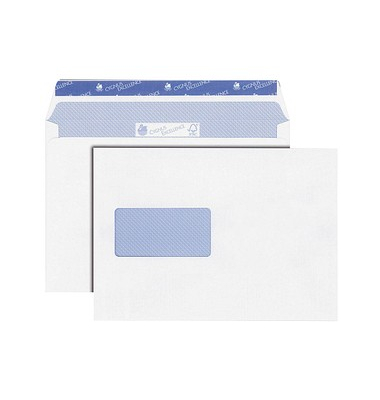 Versandtaschen Cygnus Excellence 30123512, lange Seite offen, C5, mit Fenster, haftklebend, 100g, hochweiß