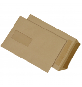 Versandtaschen 362227, B5, mit Fenster, selbstklebend, 90g, braun