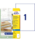 J8567-25 transparente Versand Etiketten 210 x 297 mm