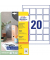 QR-Code-Etiketten Blickdichte Etiketten L7121-25 weiß quadratisch 45x45mm permanent 500 Stück 