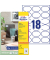Etiketten L6024REV-25, weiß 63,5x42,3mm, oval, 