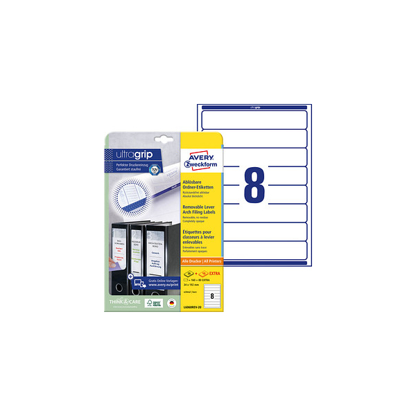 AVERY ZWECKFORM Ordner-Etiketten, schmal, lang, 61 x 297 mm | Etiketten günstig kaufen | elektronik AVERY ZWECKFORM Ordner-Etiketten, schmal, lang, 61 x 297 mm | Etiketten günstig kaufen | elektronik