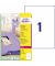 Etiketten Kennzeichnungsetiketten L7767-40, weiß 210x297mm, rechteckig, 