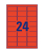 Etiketten L6034-20, rot, 63,5x33,9mm, rechteckig