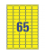 NEON Etiketten GELB L7651Y-25 38,1 x 21,2 mm