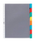 Kunststoffregister 663119, 8-teilig blanko, A4+, 120µm, farbige Fenstertaben, 8-teilig