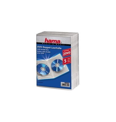 CDDVD-Doppel-Hülle Hama 83894, DVD, transparent CDDVD-Doppelhülle CDDVD-Doppelhülle