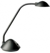 Halogen-Schreibtischlampe, schwarz, mit Standfu&szlig;