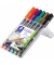 Folienstifte-Set Lumocolor, 317 WP6, 6-farbig sortiert, 1mm, Rundspitze, teils nachf&uuml;llbar