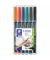 Folienstifte-Set Lumocolor, 317 WP6, 6-farbig sortiert, 1mm, Rundspitze, teils nachf&uuml;llbar