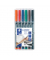 Folienstifte-Set Lumocolor, 317 WP6, 6-farbig sortiert, 1mm, Rundspitze, teils nachf&uuml;llbar