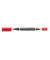 Permanentmarker Lumocolor duo, 348-2, Pack, rot, 0,6-1,5mm Rundspitze/doppel