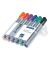 Flipchartmarker-Set Lumocolor, 356 B WP6, Packung, orange,rot,gr&uuml;n,violett,blau,schwarz, 2-5mm Keilspitze