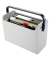 H&auml;ngeregister-Box H6110198 the mobil box, lichtgrau/schwarz, f&uuml;r 25 Mappen A4, mit Deckel