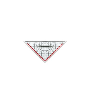 Zeichendreieck Rumold 1056, 22,5cm, transparent Zeichendreieck