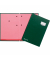Unterschriftenmappe DE LUXE 24202-03, A4 20 Fächer Graupappe grün + rosa