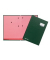 Unterschriftenmappe DE LUXE 24202-03, A4 20 Fächer Graupappe grün + rosa