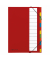 Ordnungsmappe Deskorganizer Premium 44133-01, 12-teilig blanko, rot, Din A4, 12 F&auml;cher