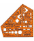 Kunststoff-Schablone Elektro 8191 orange-transparent