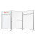 Whiteboardtafel für Stellwand ECO, doppelseitig, EL-UTS30, 120x30cm, lackiert, Aluminiumrahmen