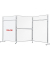 Whiteboardtafel f&uuml;r Stellwand ECO, EL-UTS150, 150x120cm, lackiert, Aluminiumrahmen