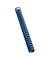 Plastikbinderücken 17280321 blau US-Teilung 21 Ringe auf A4 28mm