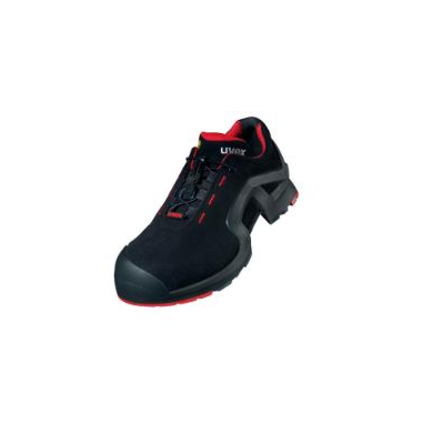 Sicherheitsschuhe uvex 1 x-tended support, S3 SRC, SRC, ESD, Unisex, schwarz/rot, Weite 11, Gr&ouml;&szlig;e 40