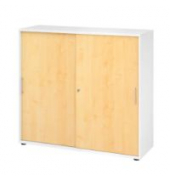 Schiebet&uuml;r Schrank  Hammerbach V1753S, 3 Ordnerh&ouml;hen, wei&szlig;ahorn Schrank-Schiebet&uuml;r