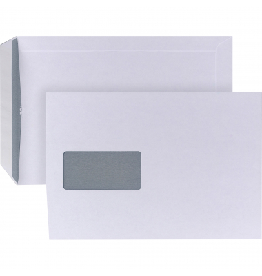 Versandtaschen Posthorn 05450321, B5, mit Fenster, haftklebend, 90g, wei&szlig;