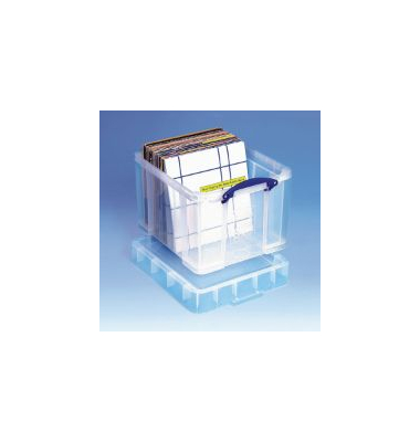 Aufbewahrungsbox 35l XL clear, 35 Liter mit Deckel, für 480x390x345mm, außen 480x390x345mm, Kunststoff transparent