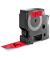D1 Schriftband S0720970 24mm x 7m schwarz/rot laminiert selbstklebend