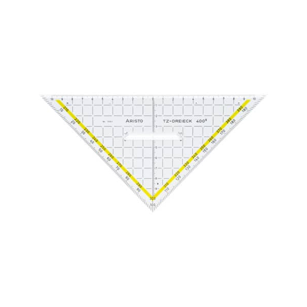 Aristo Kunststoff-Geodreieck TZ-Dreieck 1651/2 glasklar 22,5cm mit Griff -  Bürobedarf Thüringen