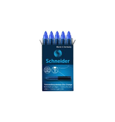 Tintenrollerpatrone Schneider 185403, One Change, 0,6 mm, blau Tintenrollerpatrone