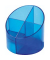helit Köcher H 6390230, rund, 4 Fächer, blau, transparent, glänzend