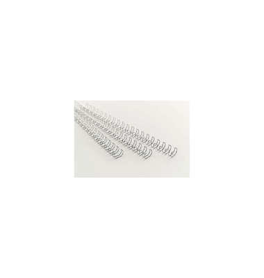 Drahtbinderücken GBC IB160837, A4, 21 Ringe, Rückbreite: 10mm, silber