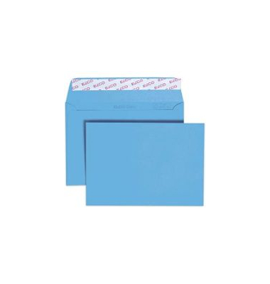 Briefumschlag 18832.32 C6 ohne Fenster haftklebend blau