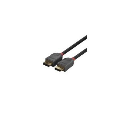 Lindy 36483 Display Port 1.4 Cable 3m Anthra Line