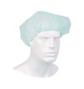Einmal-Kopfhaube Söhngen 1005190, Barett, 48 cm, mit Gummizug, blau