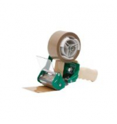 Handabroller leer, KunststoffMetall für Klebebänder bis 75mm, weißgrün Packbandhandabroller Packbandhandabroller
