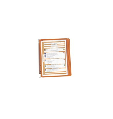 Sichttafel-Wandhalter Durable 5551 VARIO wall 5, incl. 5 Tafeln, orange Sichttafel-Wandhalter Sichttafel-Wandhalter