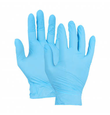 Einweghandschuhe Typ 40, Nitril, lebensmittelecht, blau, Größe 7 / S,